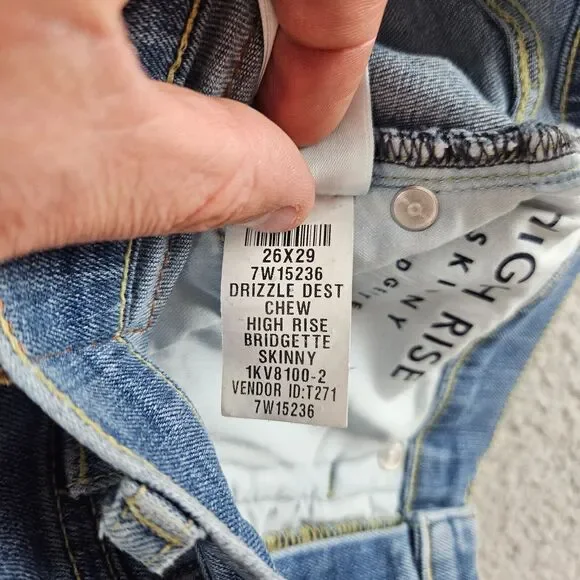 Lucky Brand Jeans Womens 26x29‎ Blue Bridgette High Rise Skinny Denim Light Wash - Picture 11 of 16